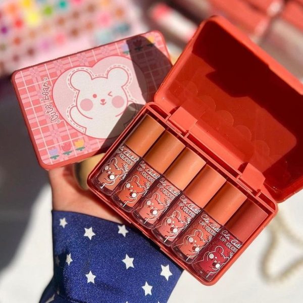 Dragon Ranee 6 Colors Cartoon Set Waterproof Moisturizing Lip Glaze Set Non-fading Lip Liquid Mirror Lipstick For Lip Gloss